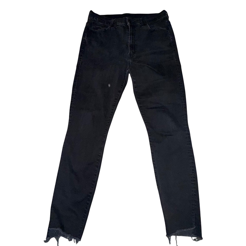 Mother Stunner Zip Ankle Step Fray 32 Black Not Guilty High Rise‎ Edgy
